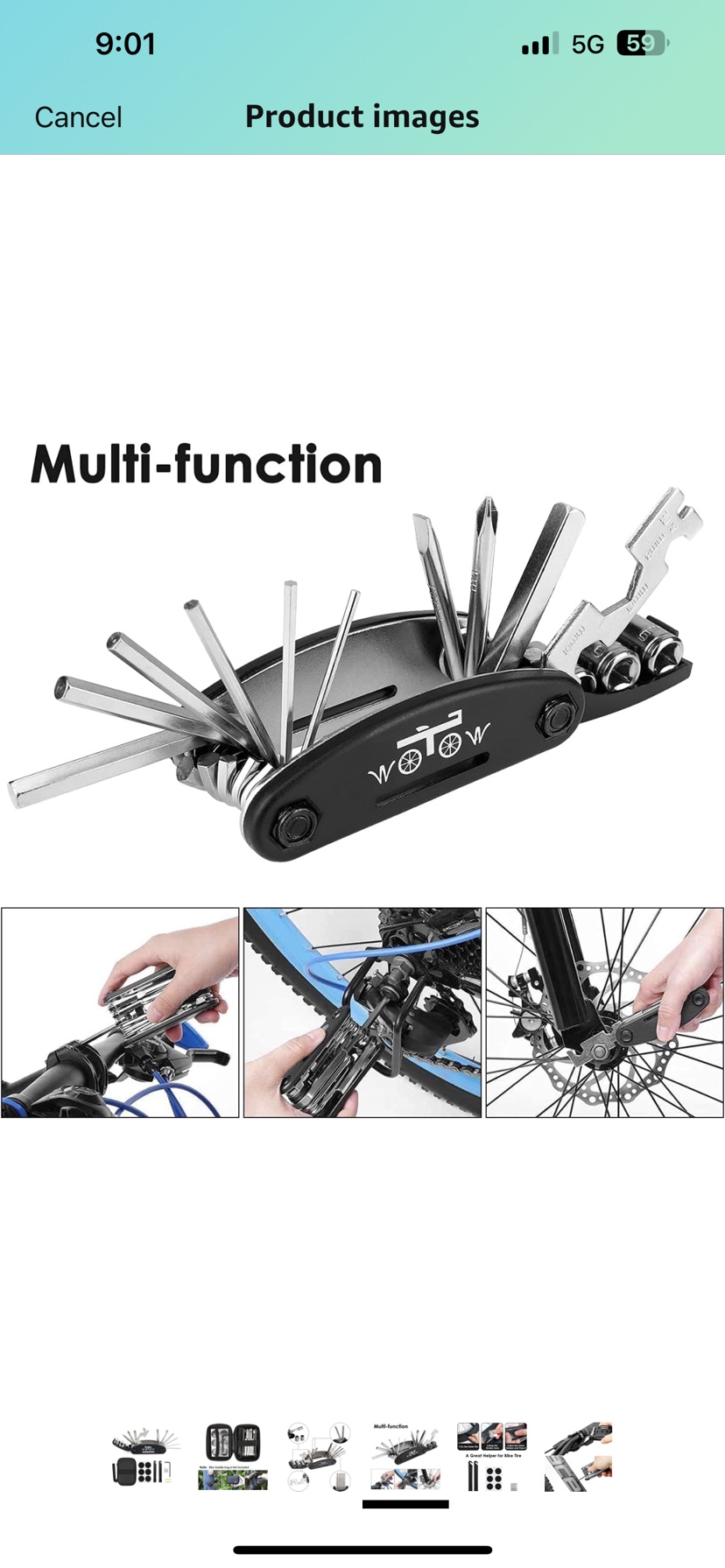 Bike repair tool multi function combination tool for bicycles