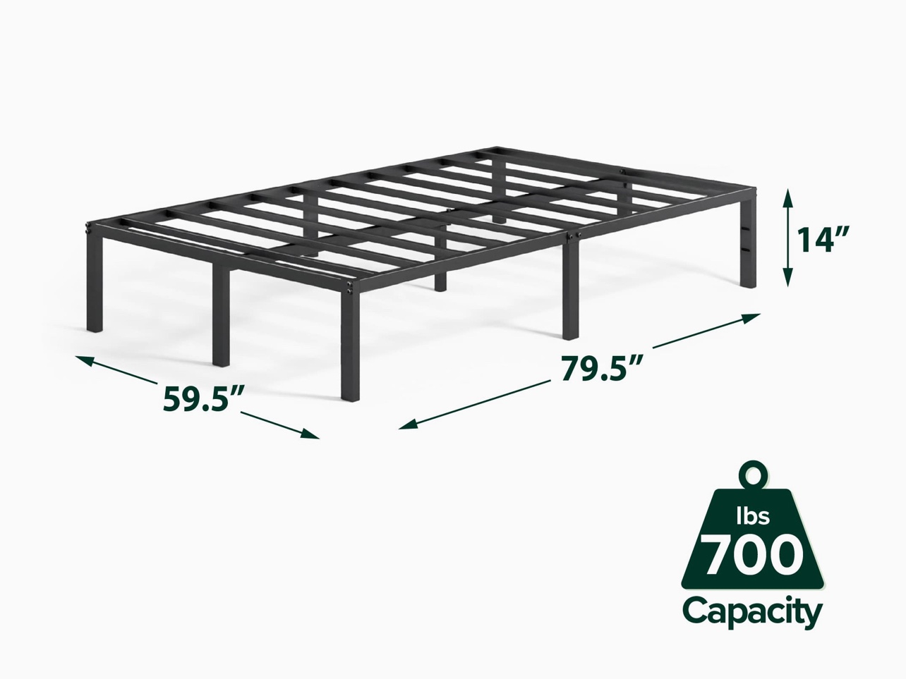Metal Bed Frame  ( Queen)