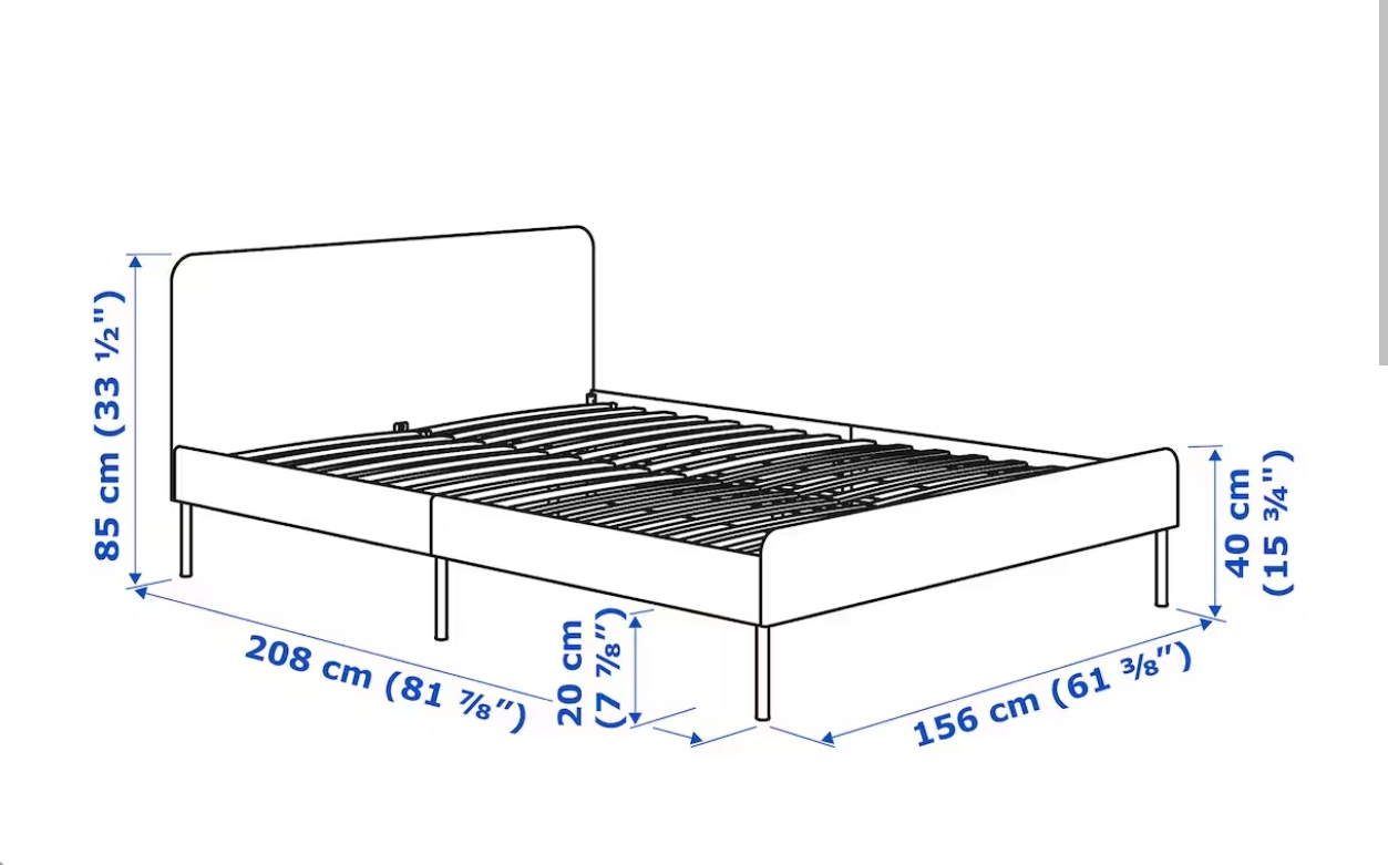 Full/ Double bed mattress and base - photo 2