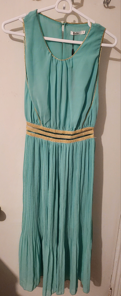 Teal Pleated Dress Size Small