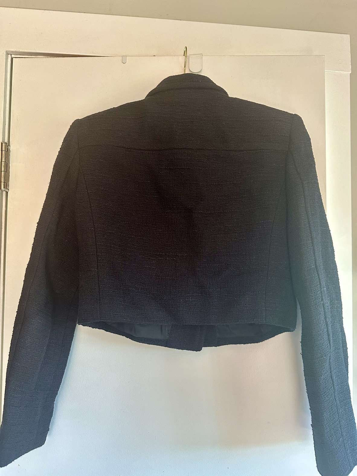 Aritzia Babaton Black Frances Tweed Crop Jacket - photo 2