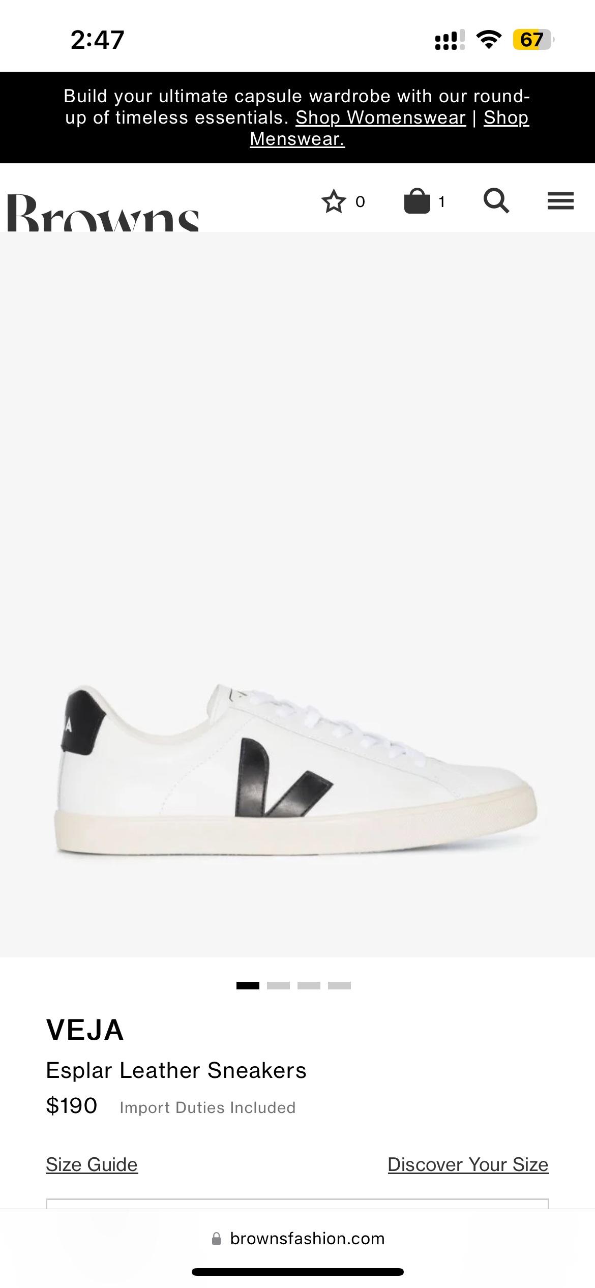 VEJA Esplar Logo Leather Sneakers - photo 3