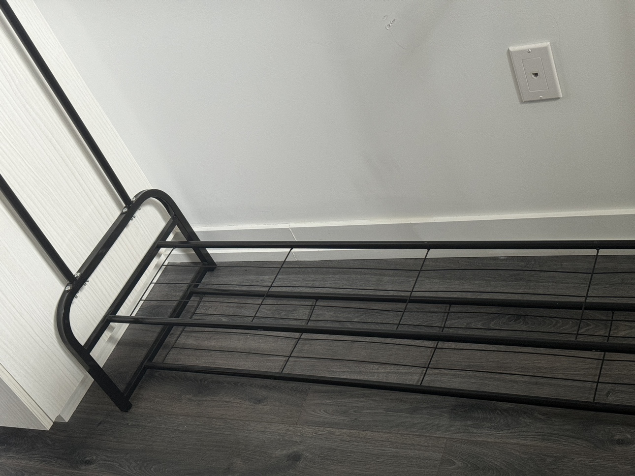 Black Clothes Rack with shoe storage - photo 4