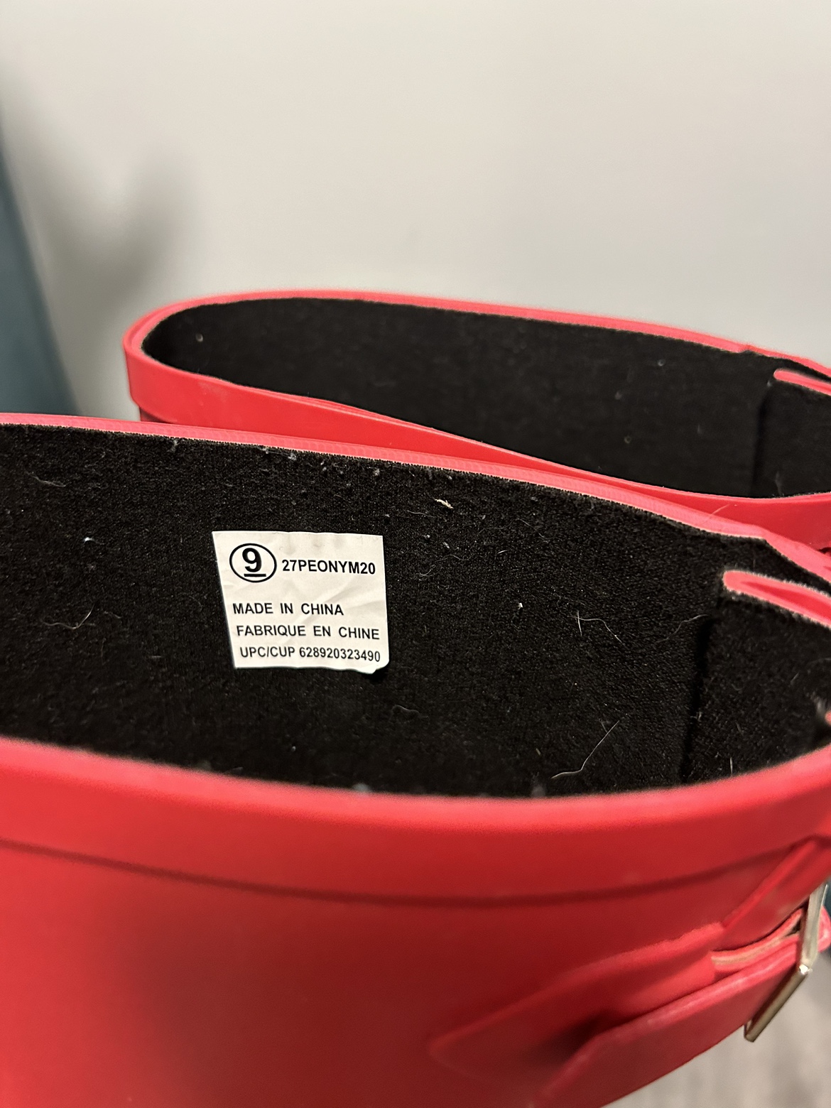 Red Rain Boots size 9 - photo 3