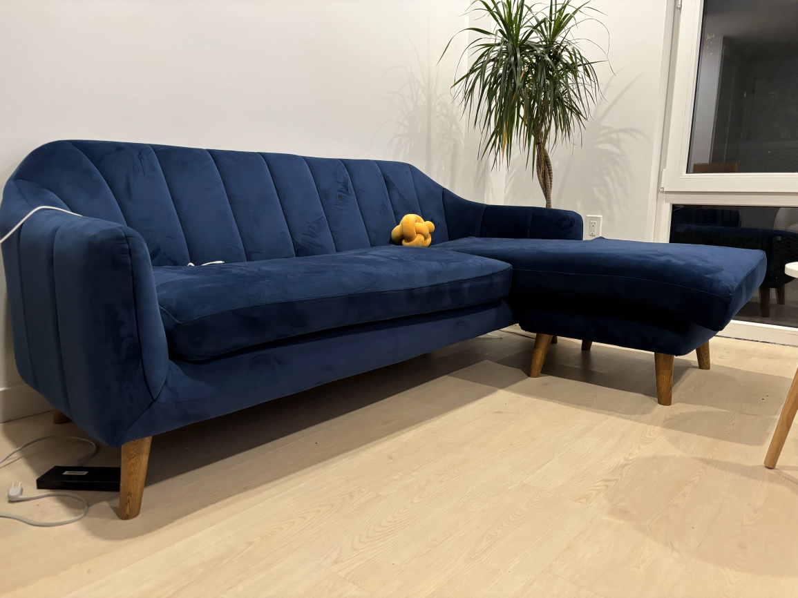 Blue Velvet Sectional