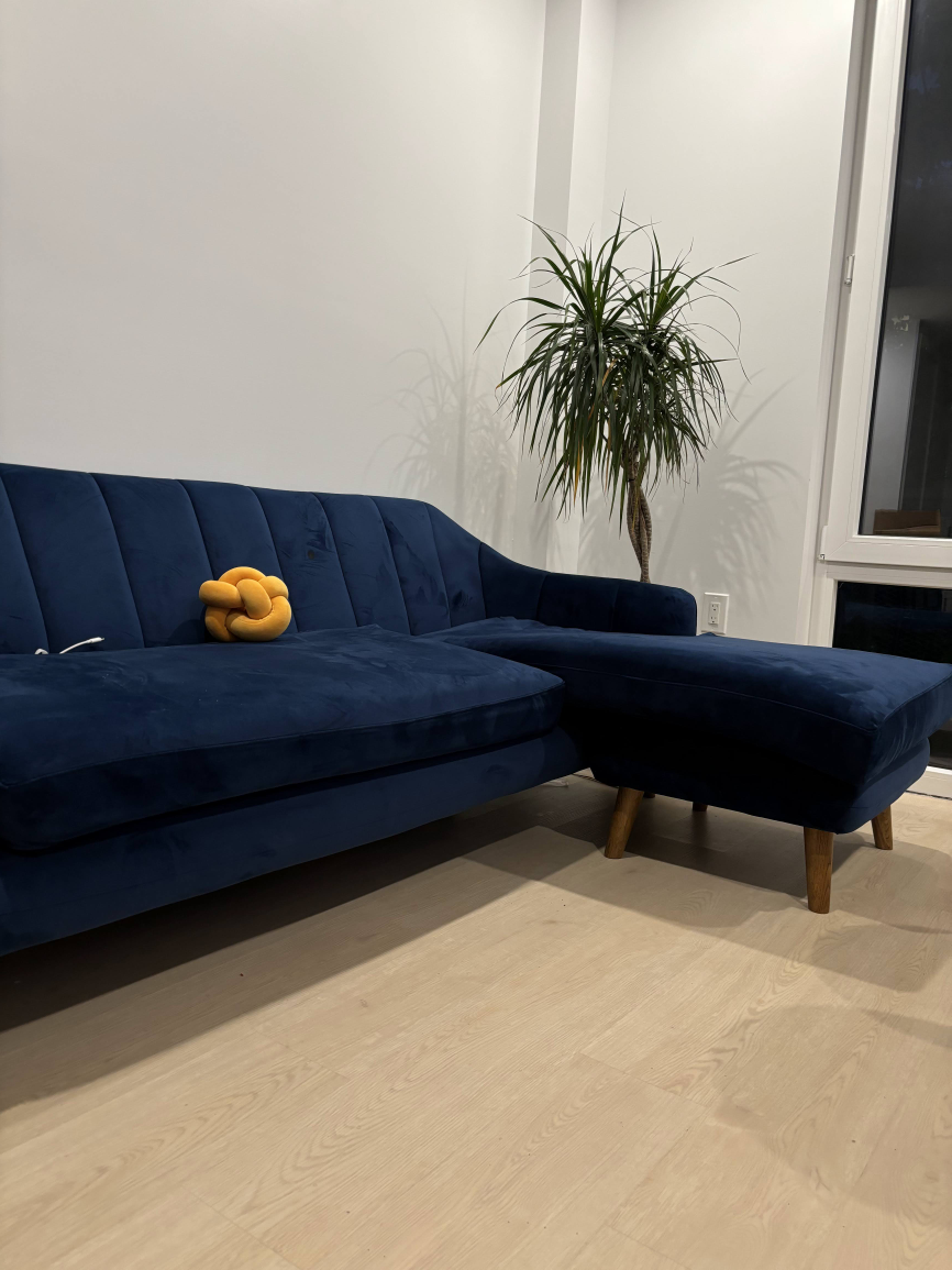 Blue Velvet Sectional - photo 3