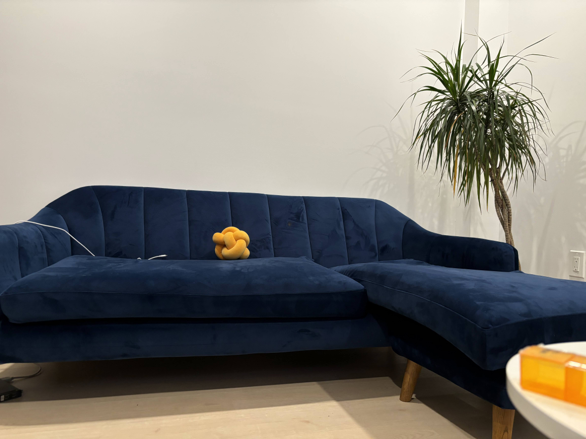 Blue Velvet Sectional - photo 4
