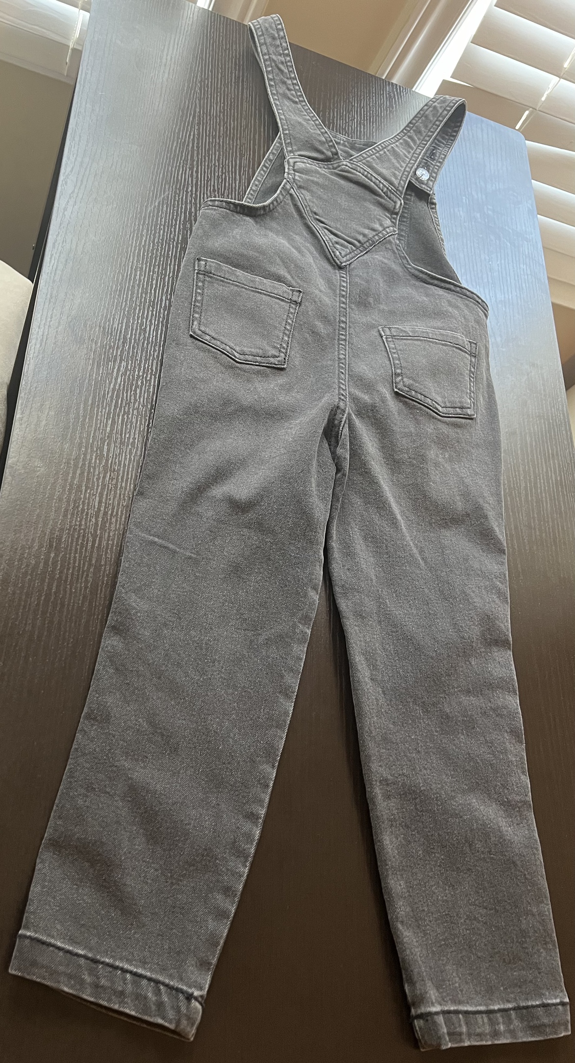 Flower Details-Kids/Girls long pant-Denim Overalls - photo 2