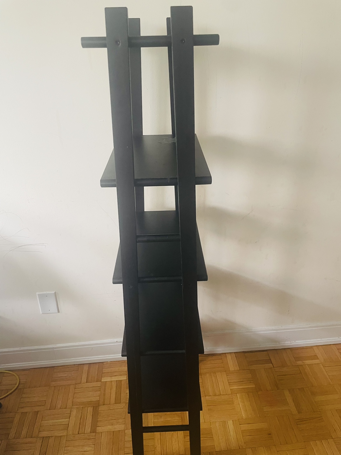 Black 5-shelf bookcase - photo 2