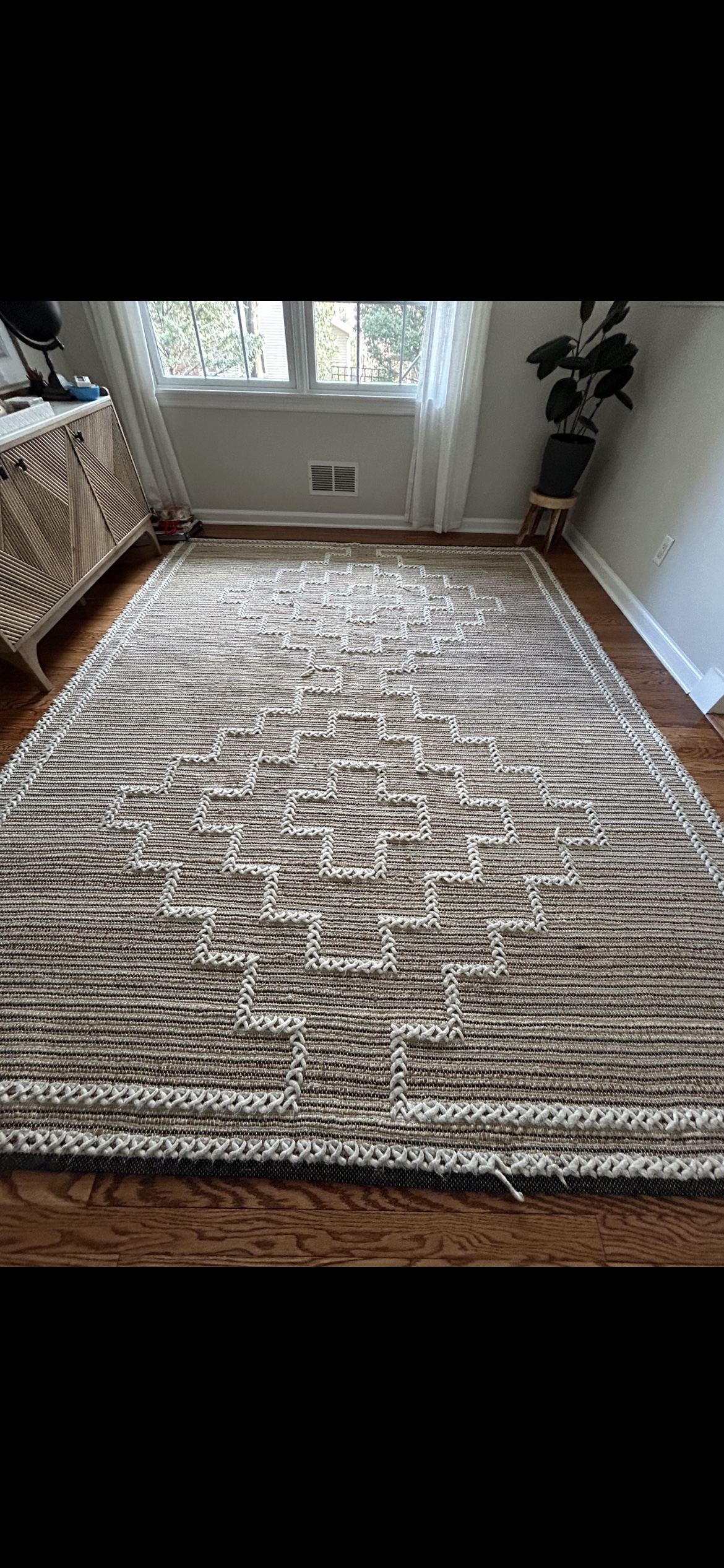 Nuloom 8x10 woven jute/ wool rug