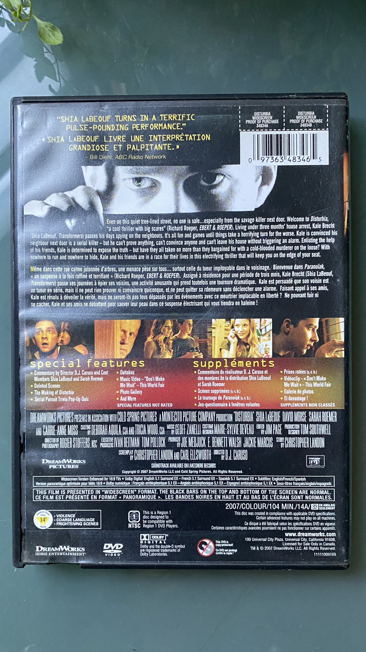 DVD: Disturbia image indicator(2)