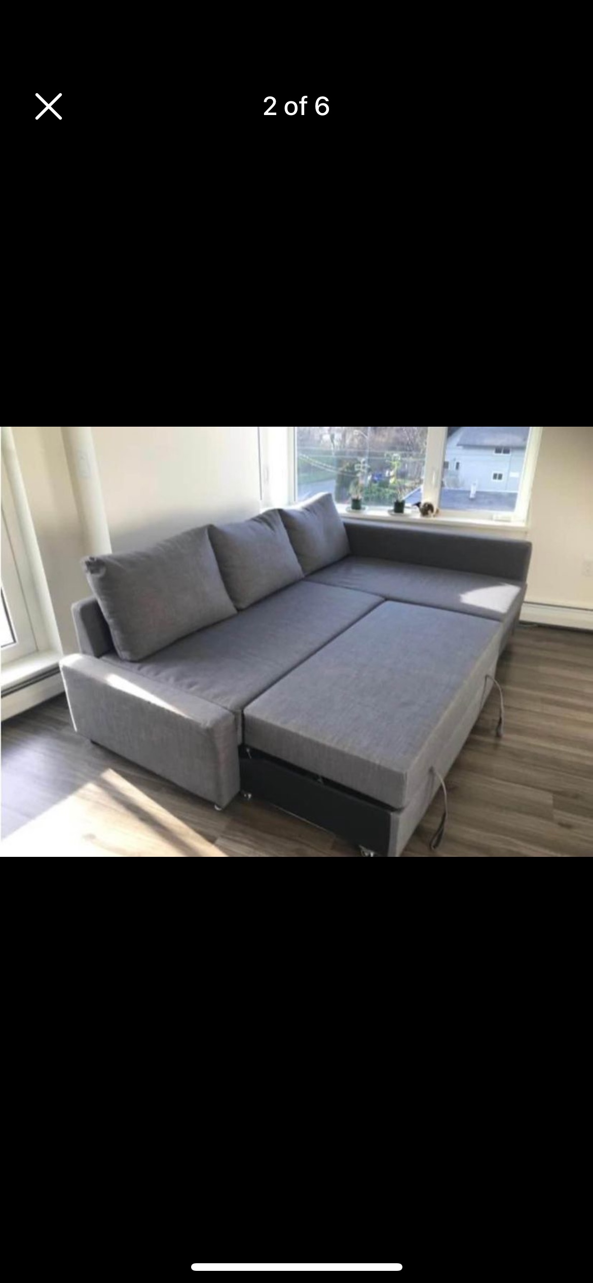 Ikea sectional pull out bed delivery for a fee