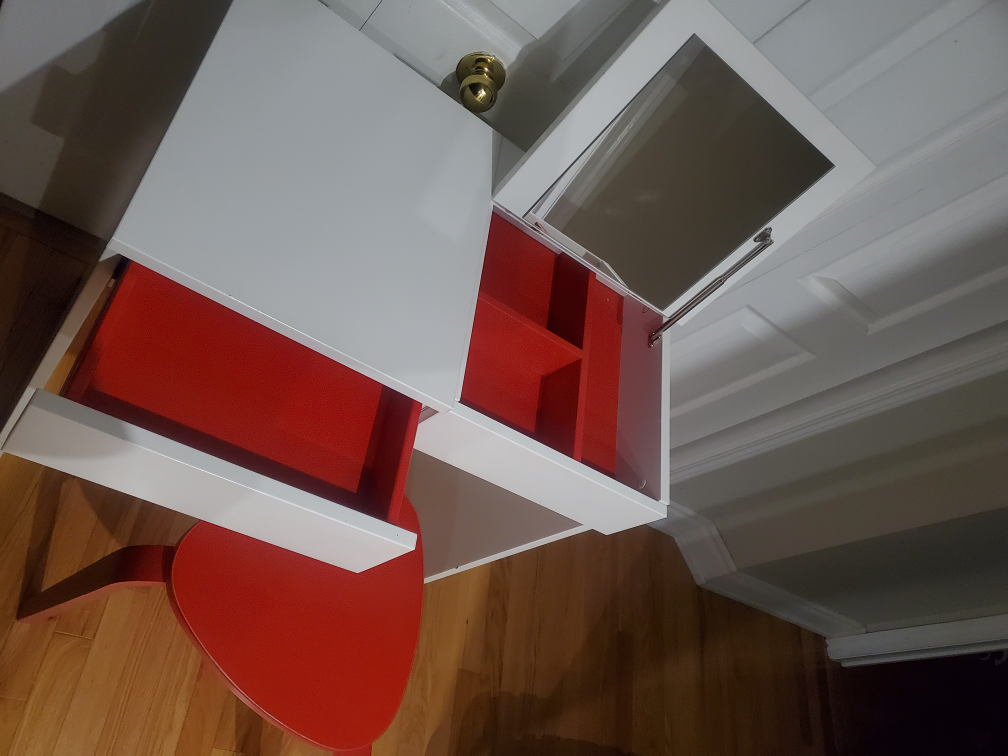 Vanity table with stool