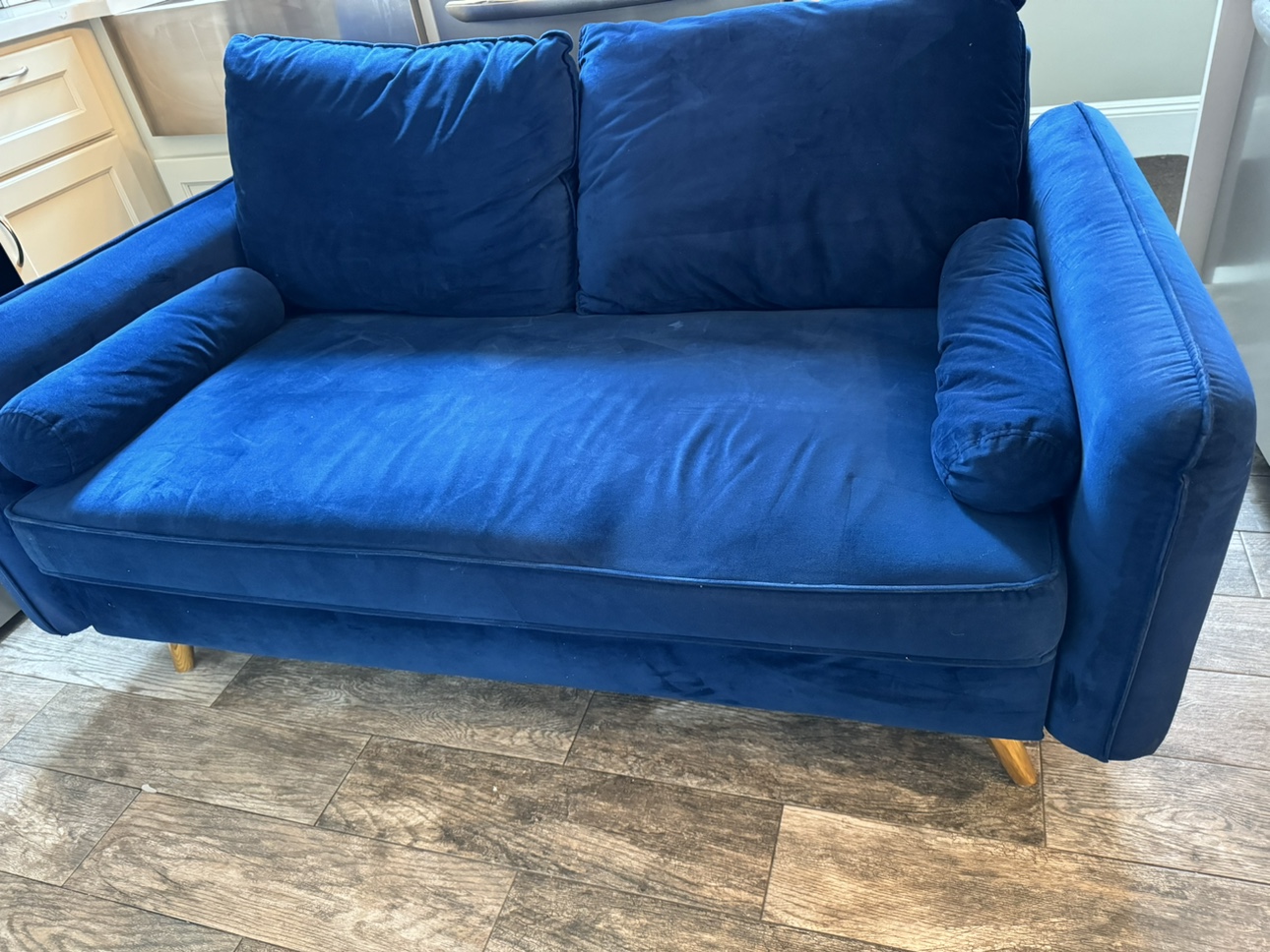 Blue Velvet Loveseat thumbnail