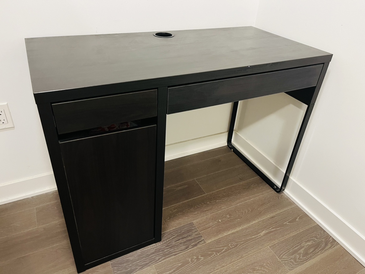 Black Desk with 3 Drawers
