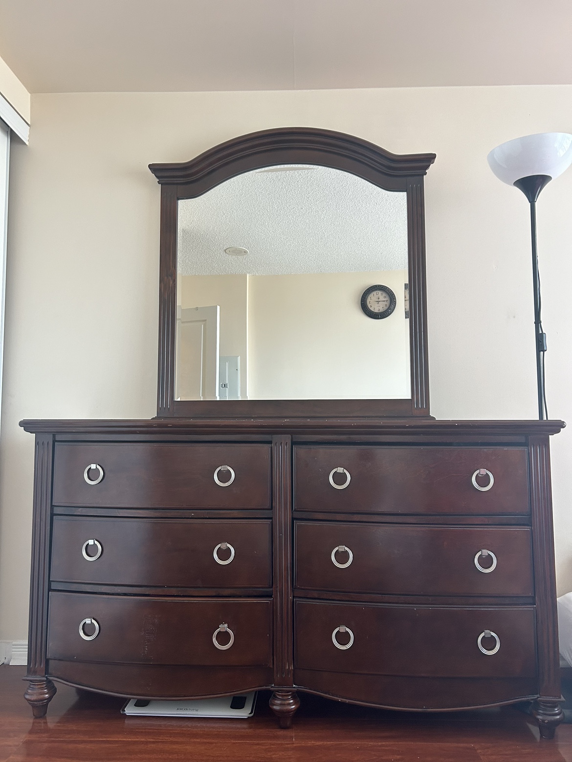 Wooden Dresser With Mirror