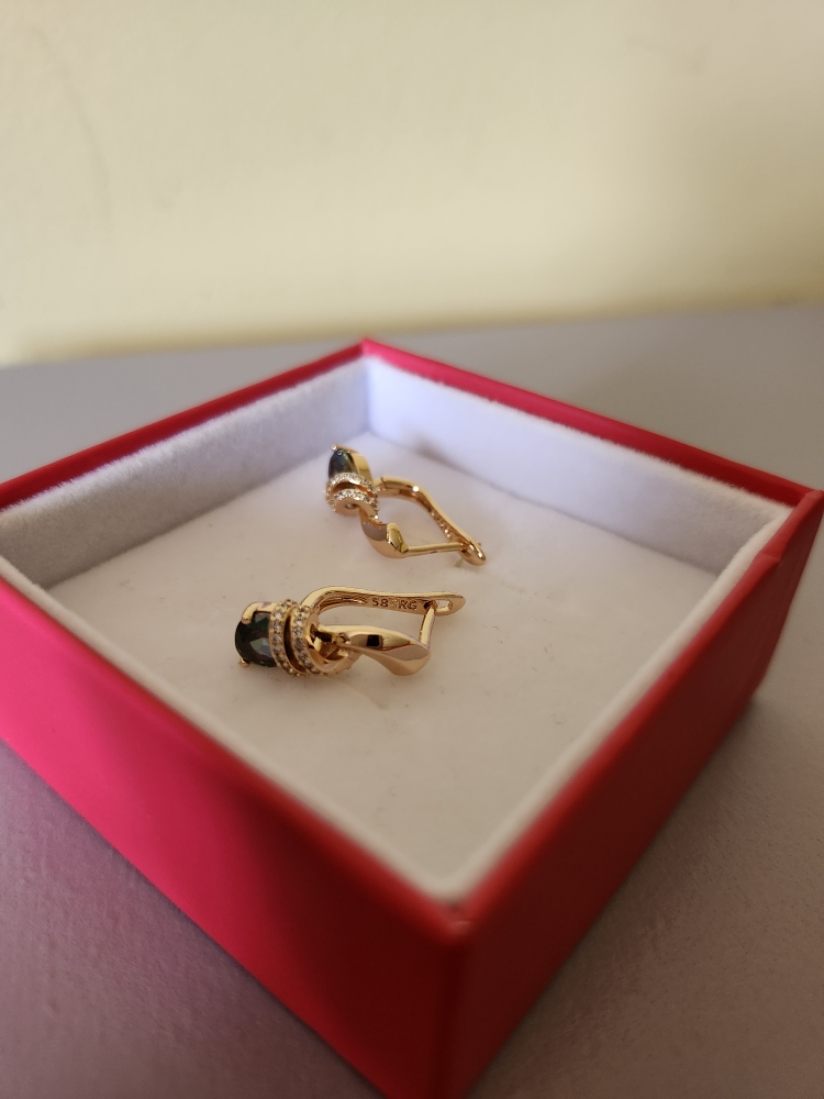 14K Colorful 585RG Gold Earrings image indicator(3)