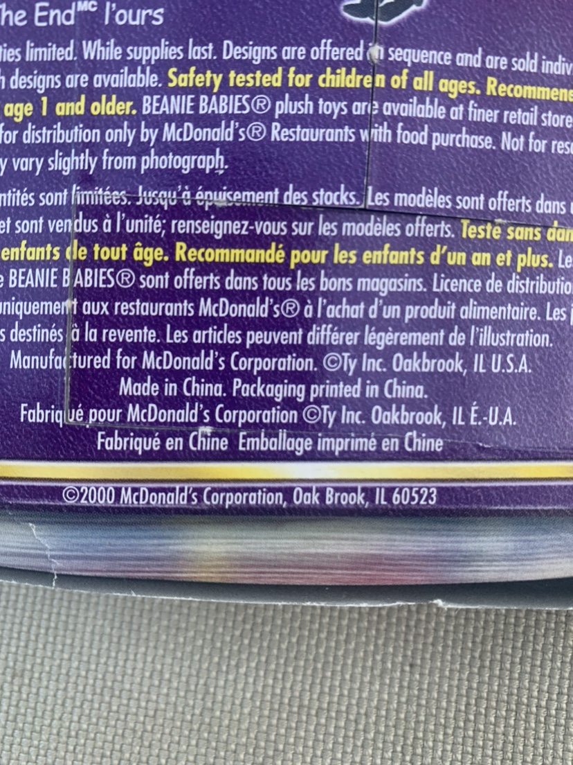 McDonald's Beanie Babies Dinosaur Trio - Steg the Stegosaurus image indicator(3)