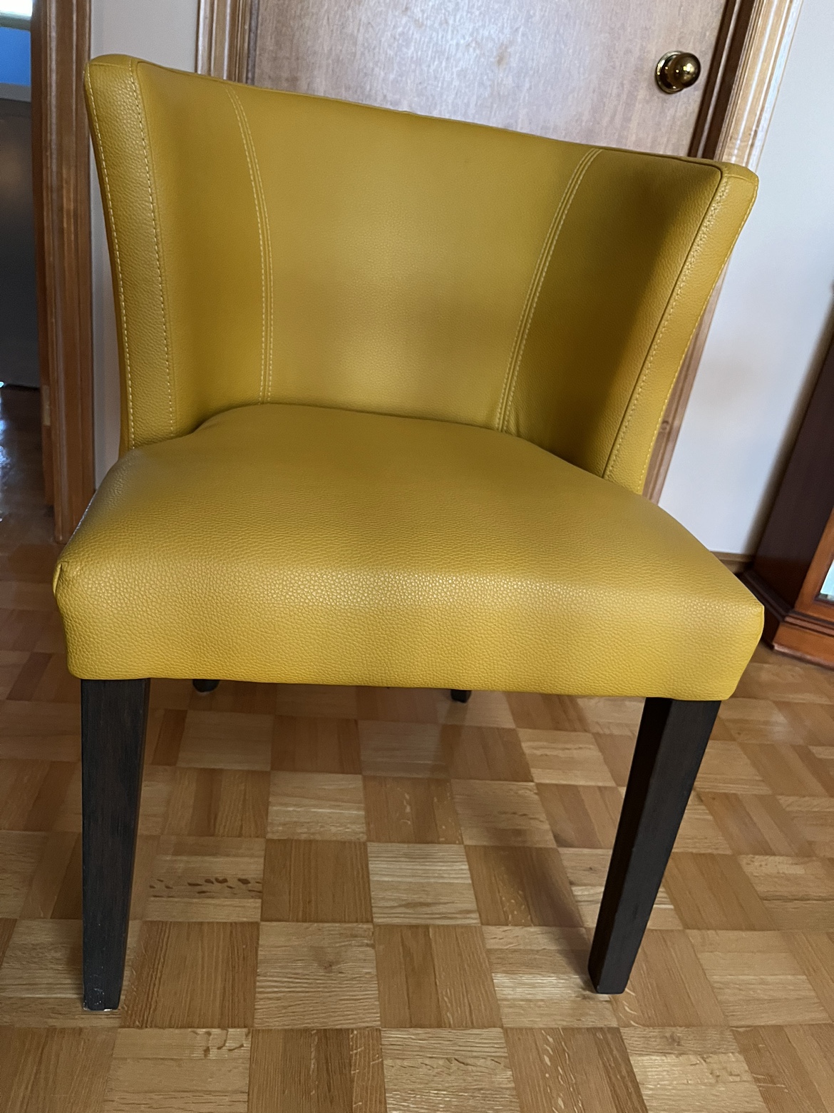 Mustard yellow accent chair