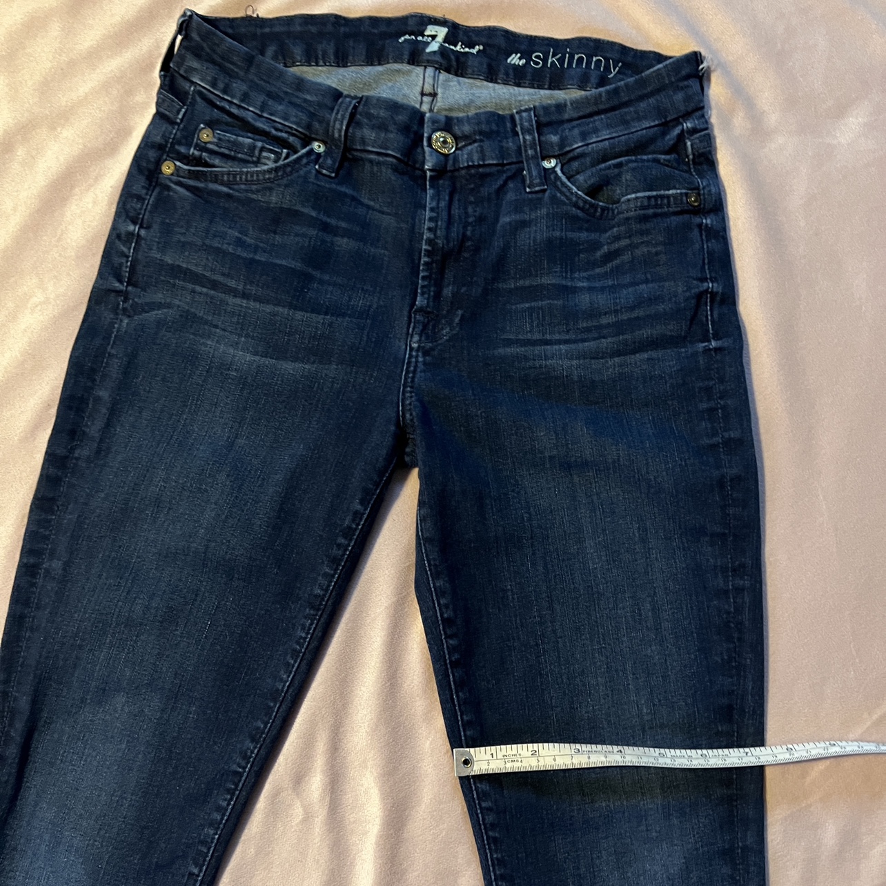 7 For All Mankind Skinny Jeans Size 27 image indicator(8)