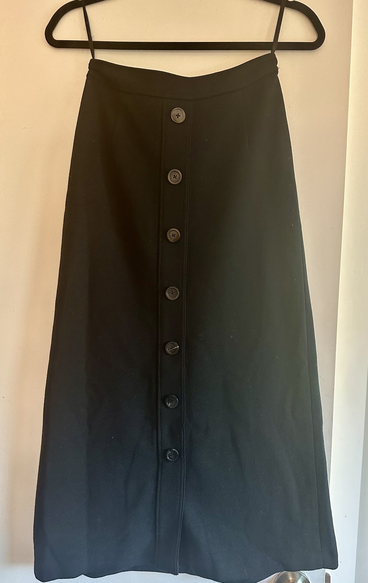 Elie Tahari Black Wool Pencil Skirt