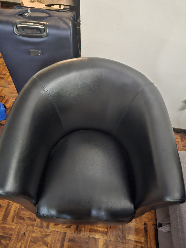 Black Leather Swivel Chair