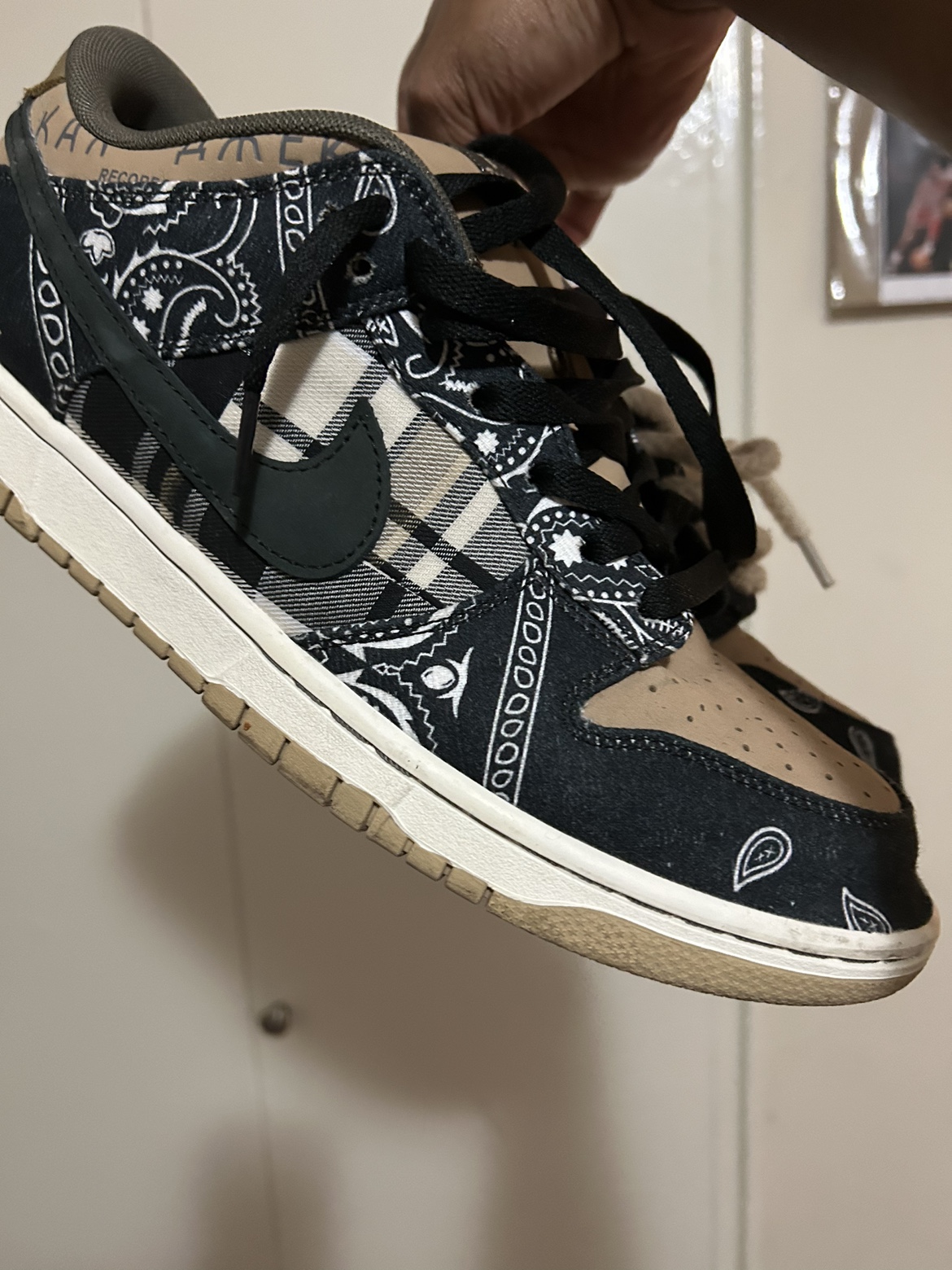 Panda Nike Low - Beige and Black and White Paisley thumbnail