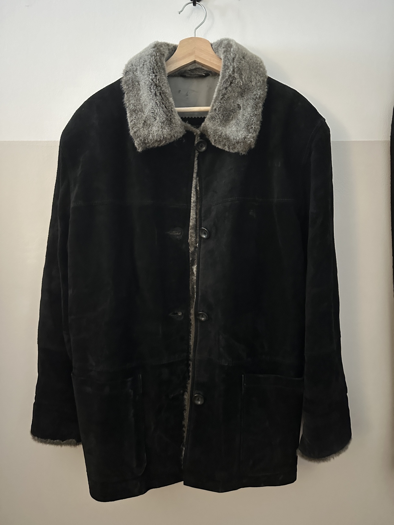 Suede leather jacket