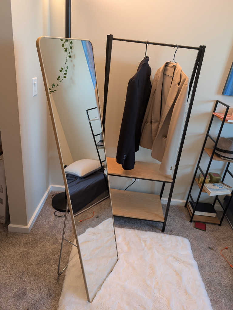 Golden Mirror with Stand