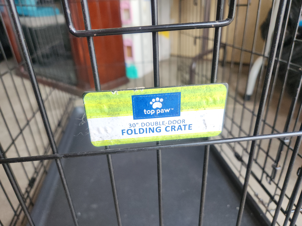 Top Paw 30" Double Door Folding Crate