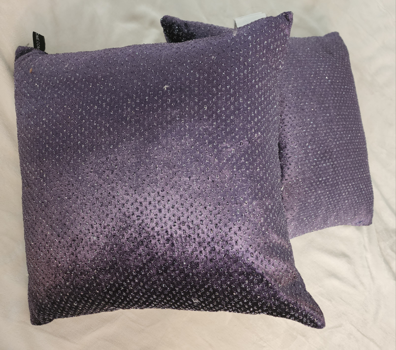 Purple Velvet Throw Pillows (Set of 2) - photo 2