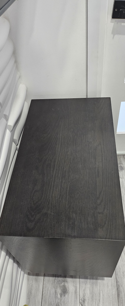 Black Nightstand with Gold Hardware image indicator(3)