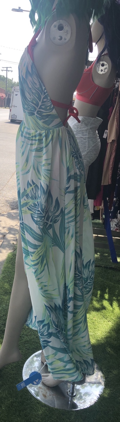 Tropical Leaf Print Dress - photo 2