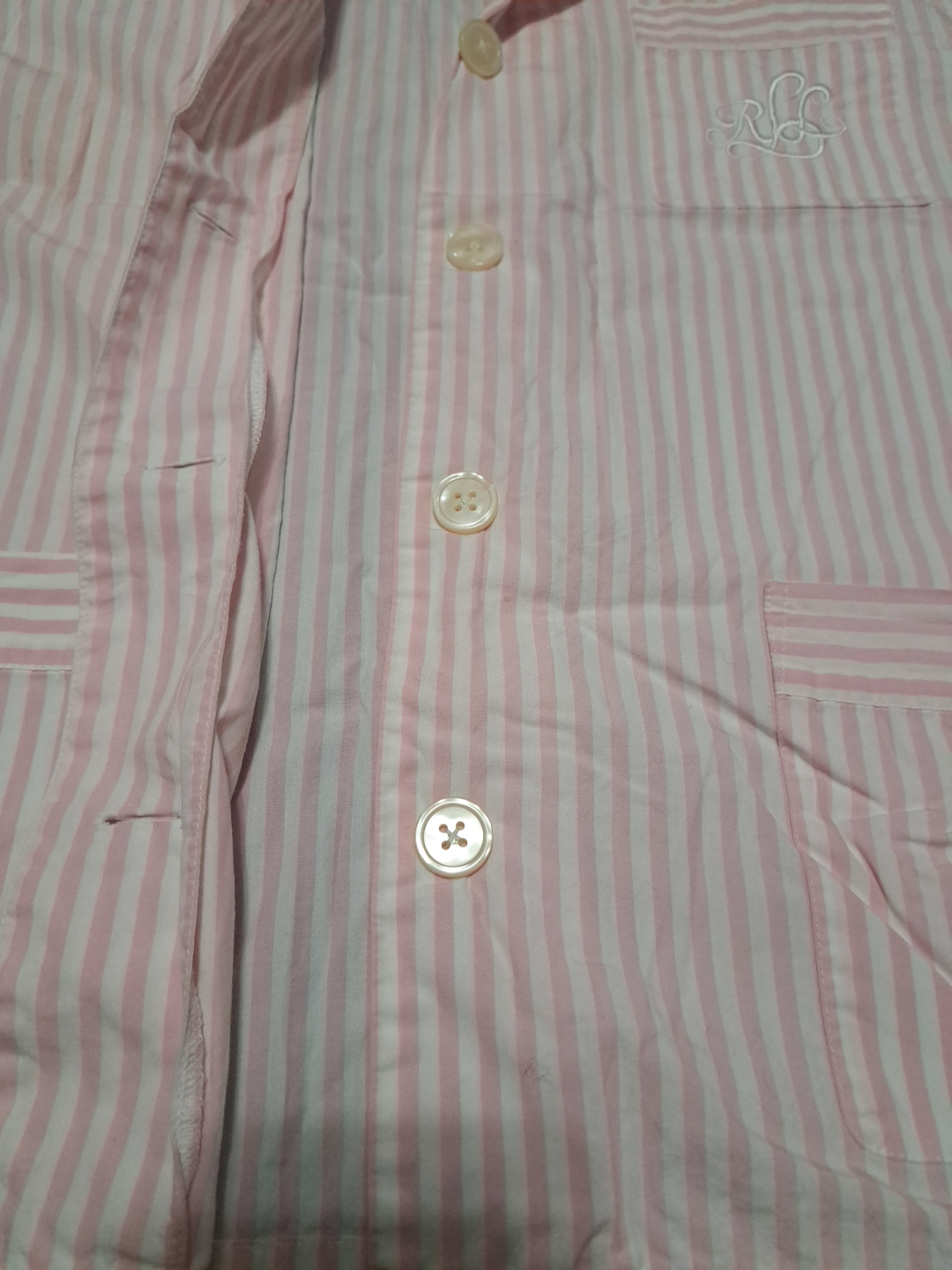 Lauren Ralph Lauren Pink Striped Button-Up Shirt Women's L/G - photo 3