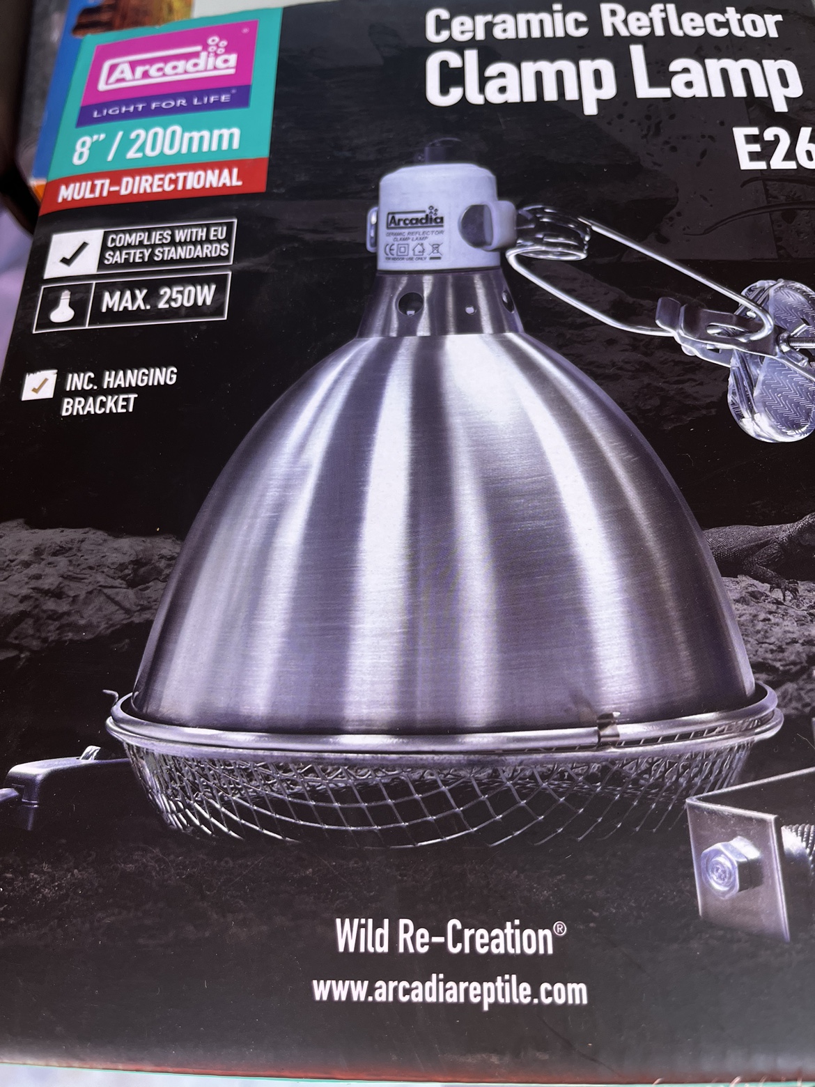 Arcadia Ceramic Reflector Clamp Lamp E26