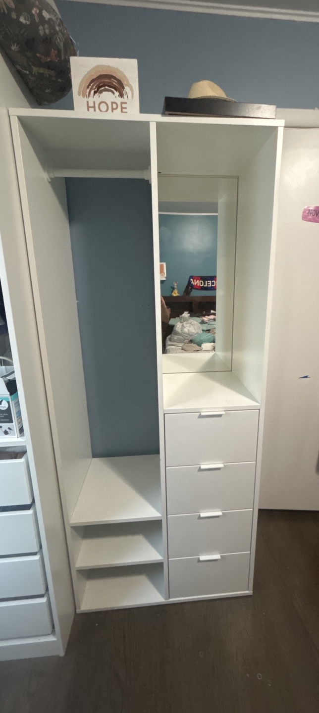 Ikea White closet organizer
