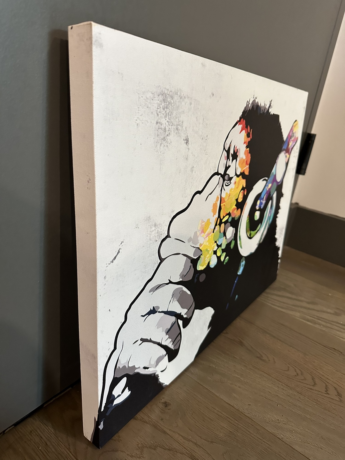 Banksy Graffiti Mural Art on Canvas - photo 2