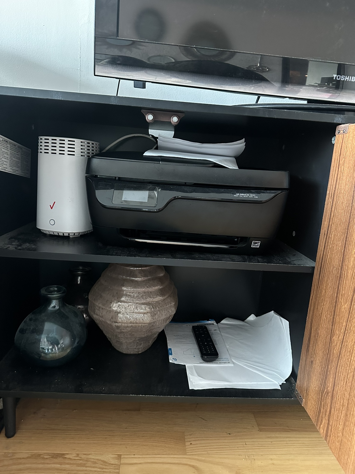 Modern TV Console w/ Media Storage & Cable Management - photo 3