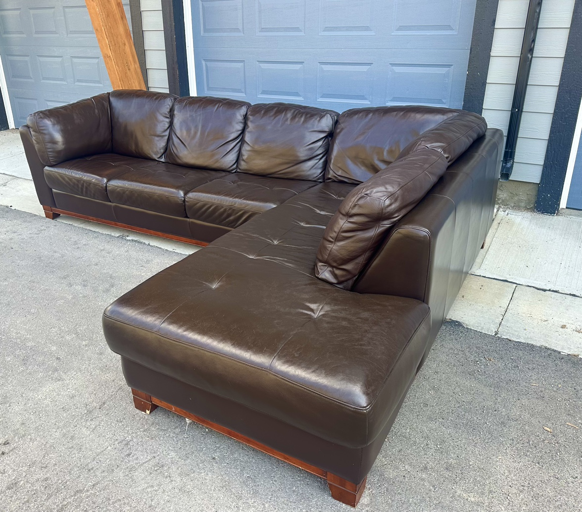Genuine Leather section couch for sale.FREE DELIVERY image indicator(5)