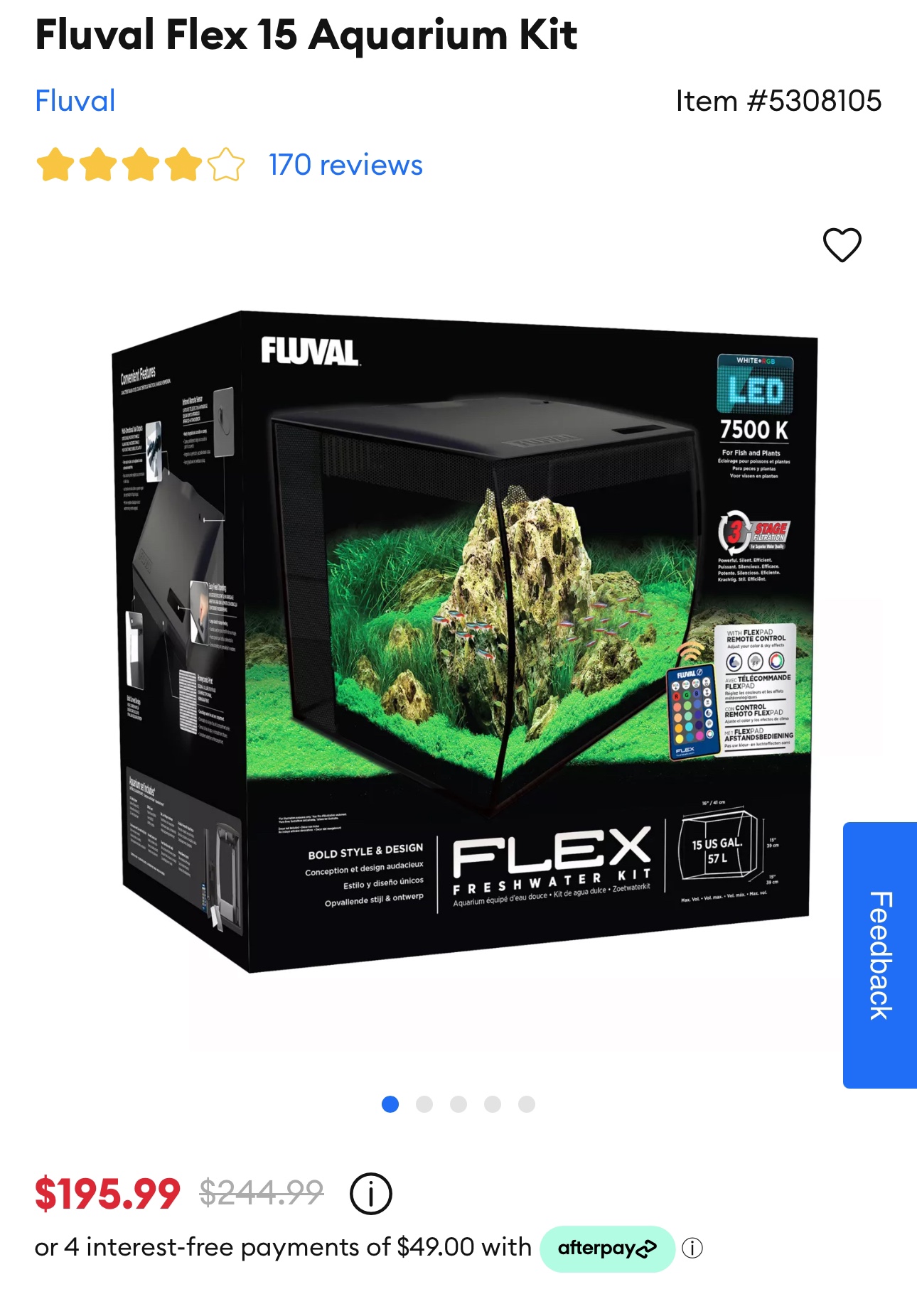 🐠🩵 Fluval Flex 15 Aquarium & Fluval stand 🩵🐠 image indicator(3)