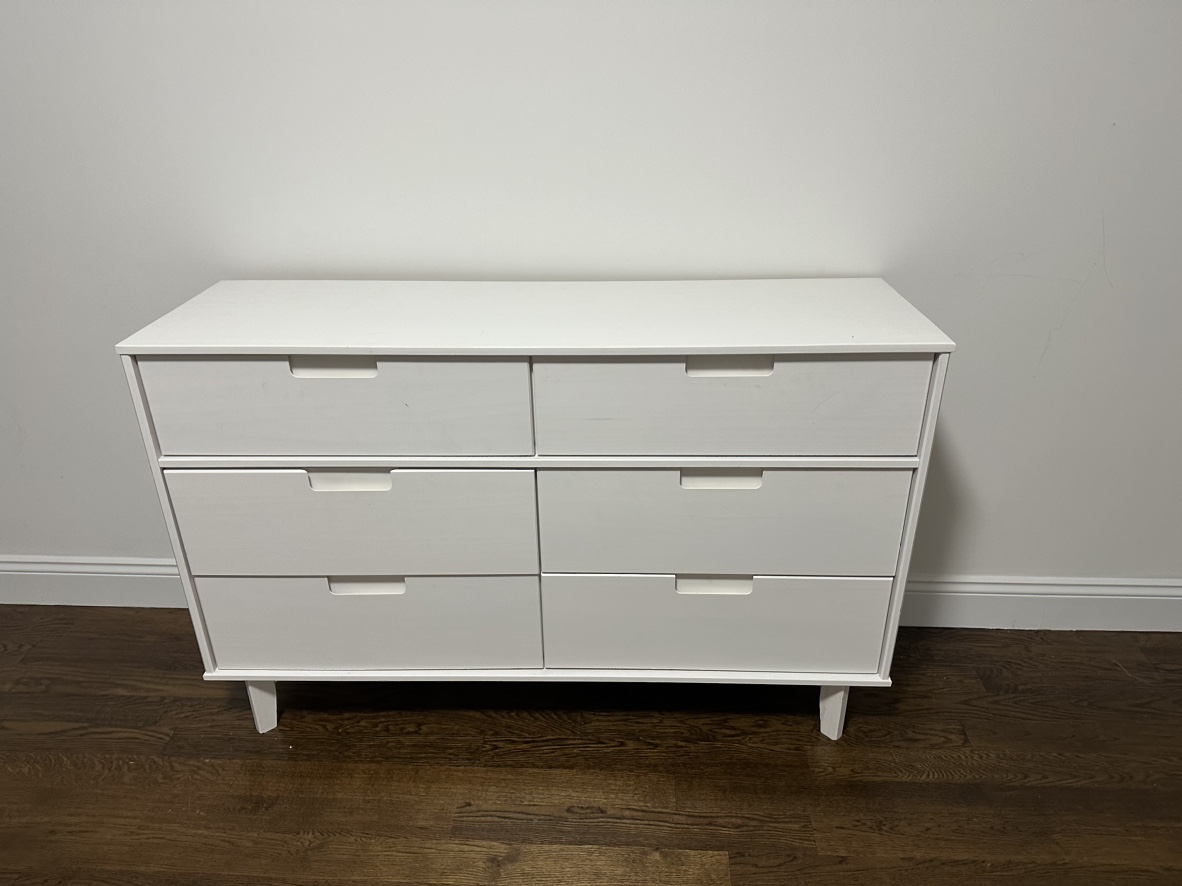 White 6 Drawer Dresser