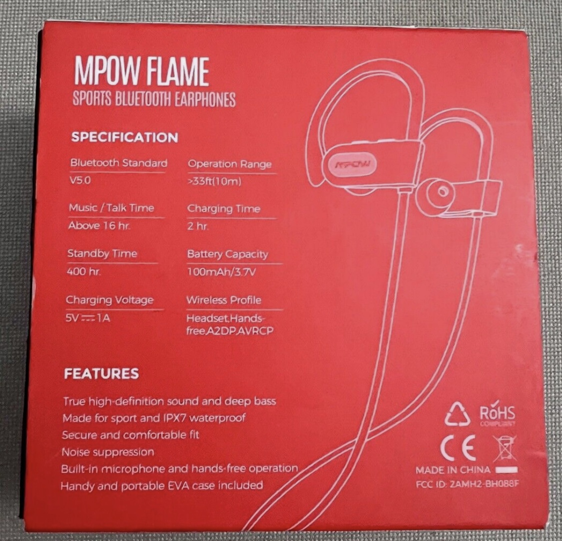 MPOW Flame Bluetooth Earphones image indicator(2)
