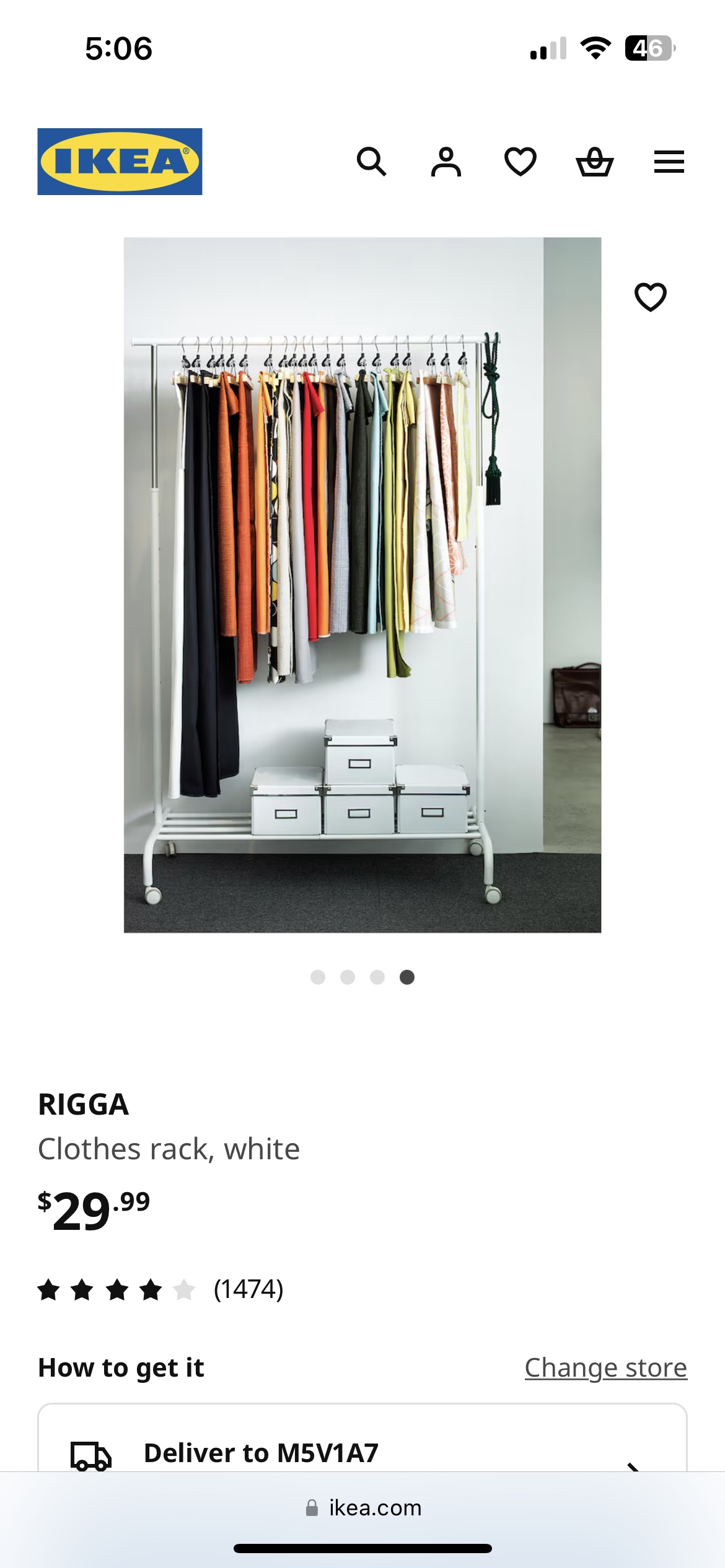 Ikea RIGGA clothing rack - photo 3