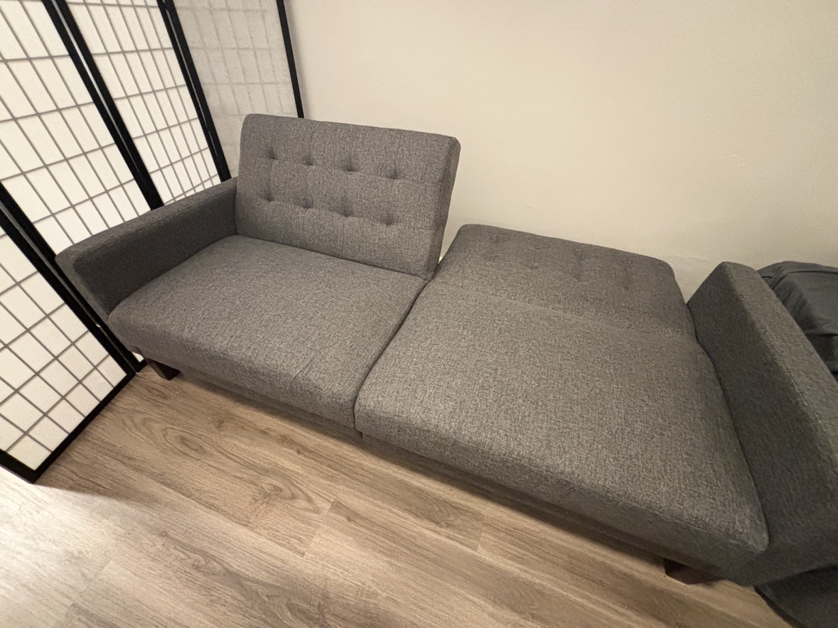 Gray Futon Sofa - photo 5