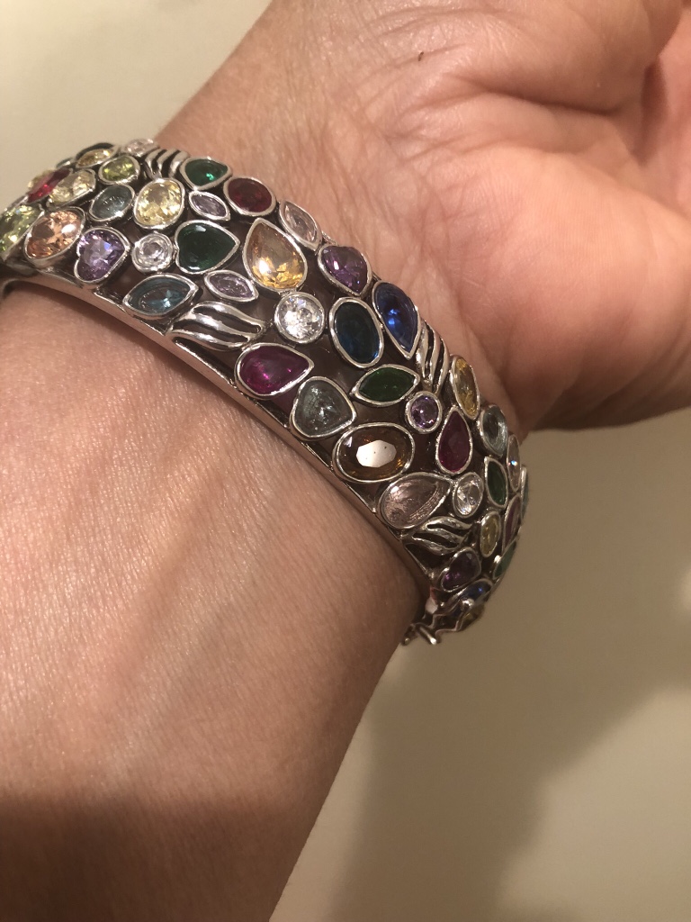 Gemstone Sterling Silver Bangle Bracelet image indicator(3)