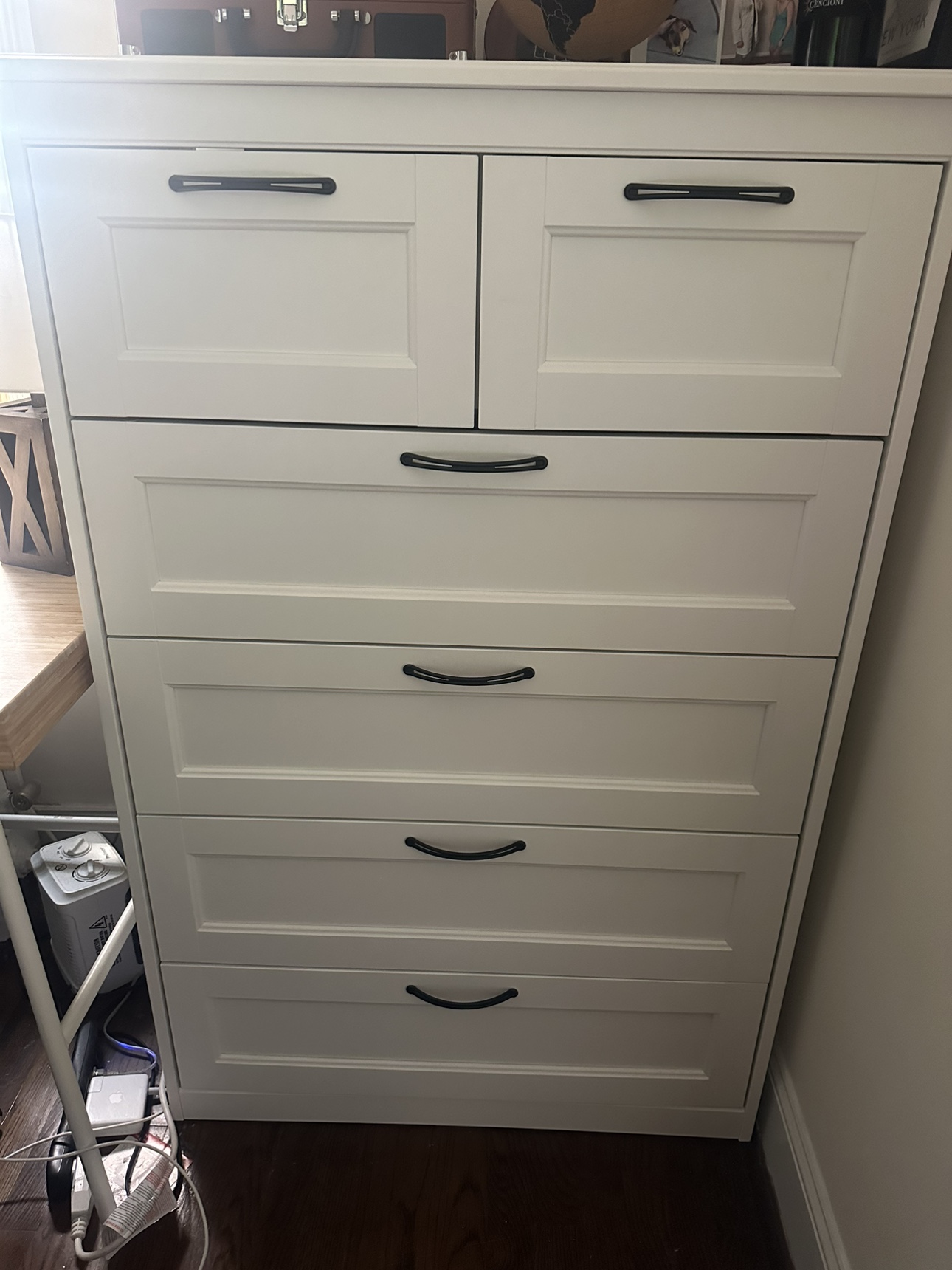 6 Drawer white dresser