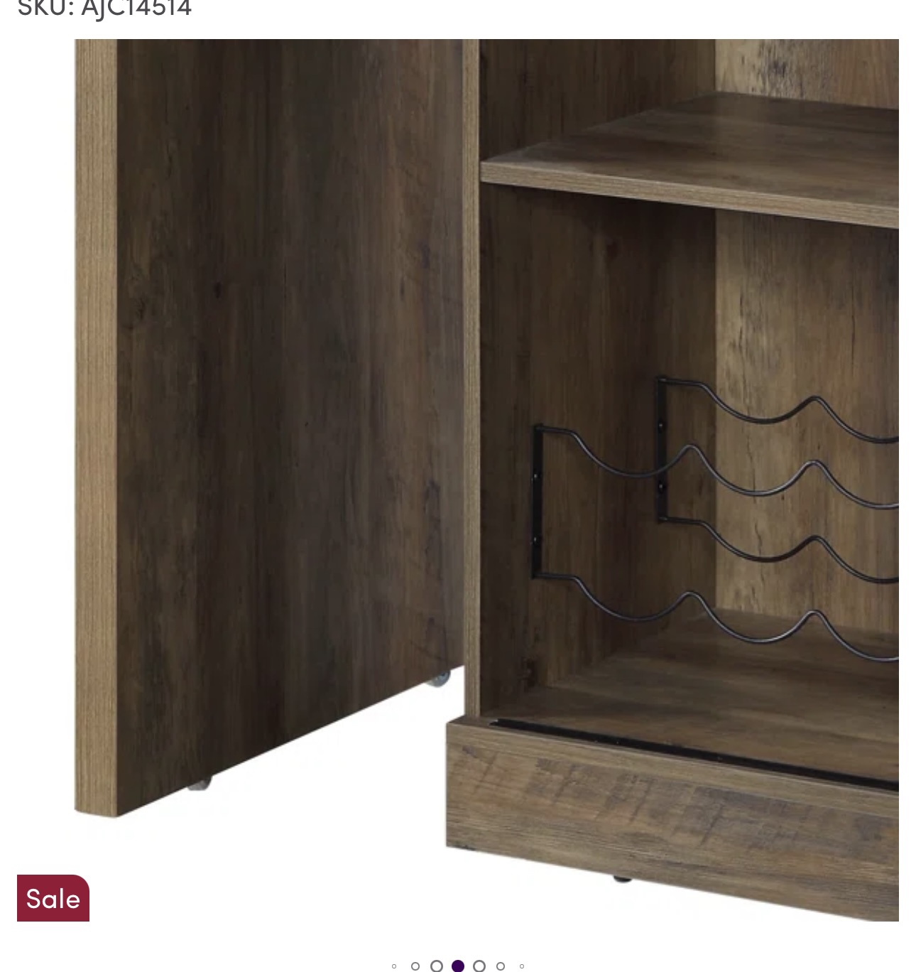 Bar Cart with Wine Storage/ Kitchen Island Table image indicator(3)