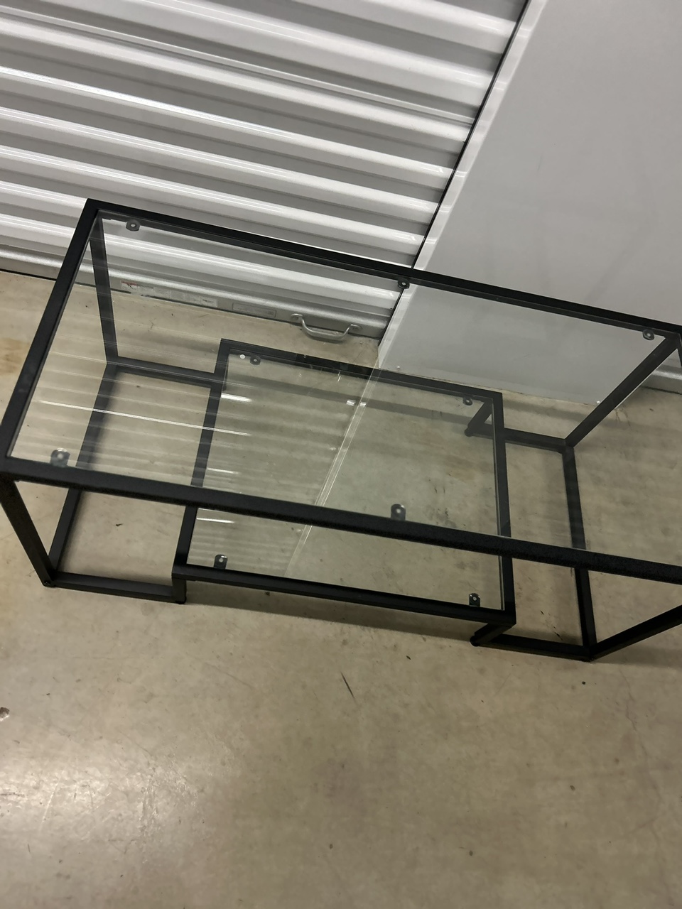 Glass and Metal Coffee Table - photo 3