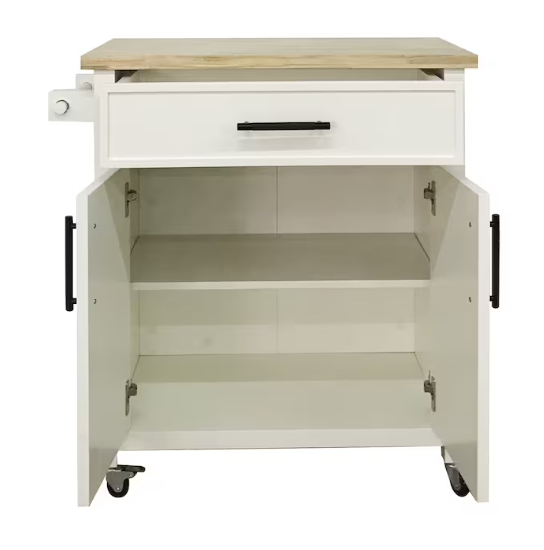 White 30 inch Kitchen Cart - photo 2