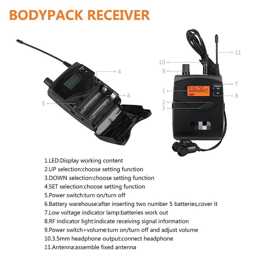 In ear monitor system wireless with 4 body packs - photo 4